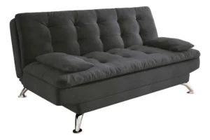 Sofá-cama 3 Lugares Casal Premium Suede Cinza É Bom