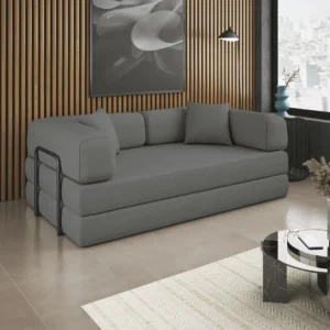 Sofá Cama Colchão Casal Compactair Confortável Sala Balaqui É Bom