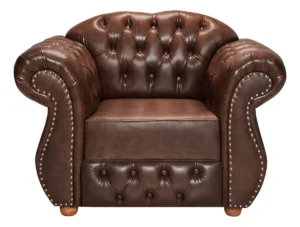 Via Encanto Chesterfield Merlo tela courano color marrom É Boa