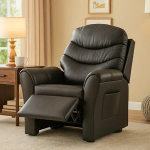 Poltrona Cadeira Reclinare Papai E Mamãe Com Encosto Confortável Retrátil E Reclinável Para Sala De Descanso E Amamentação Cor Preto É Boa 
