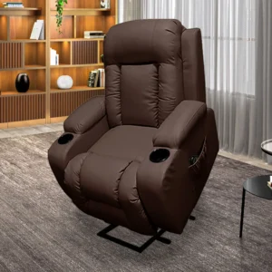 Poltrona Do Papai Massagem Aquecimento Lift 150º Pu Marrom É Boa